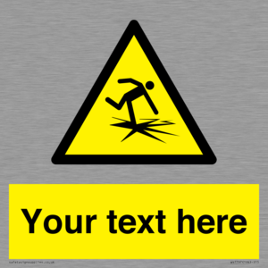 Custom warning thin ice